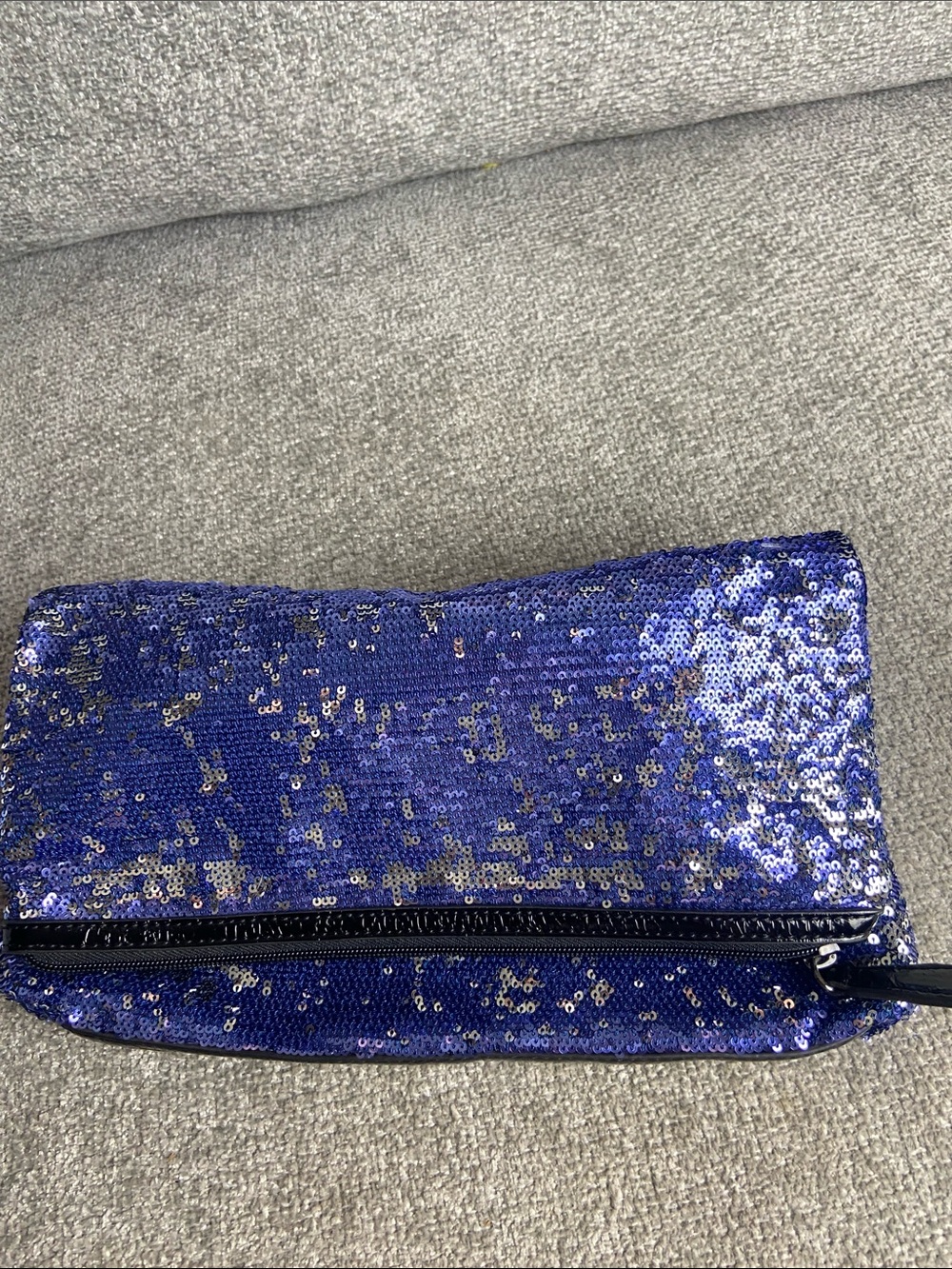 Cosmopolitan Blue Sequin Fold-Over Clutch